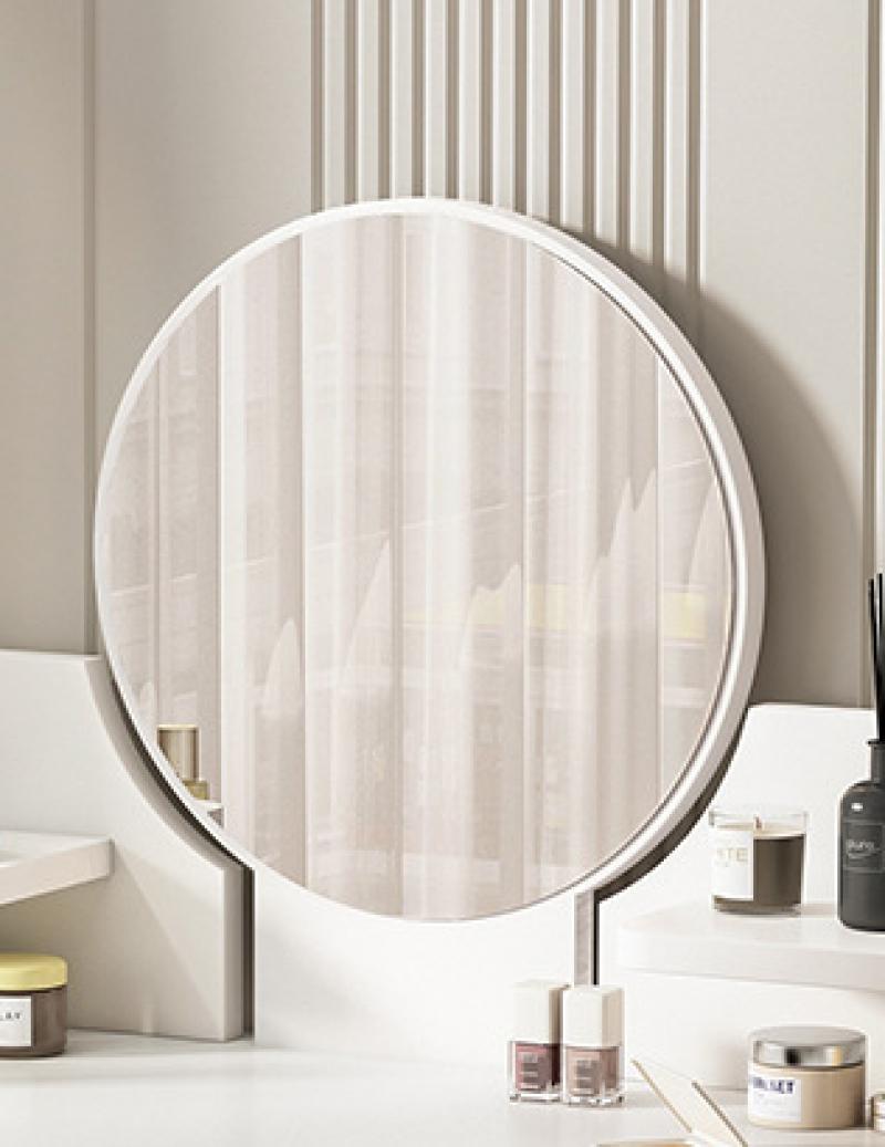 Luxury Vanity Makeup Table with Mirror Compact Organizer for Storage