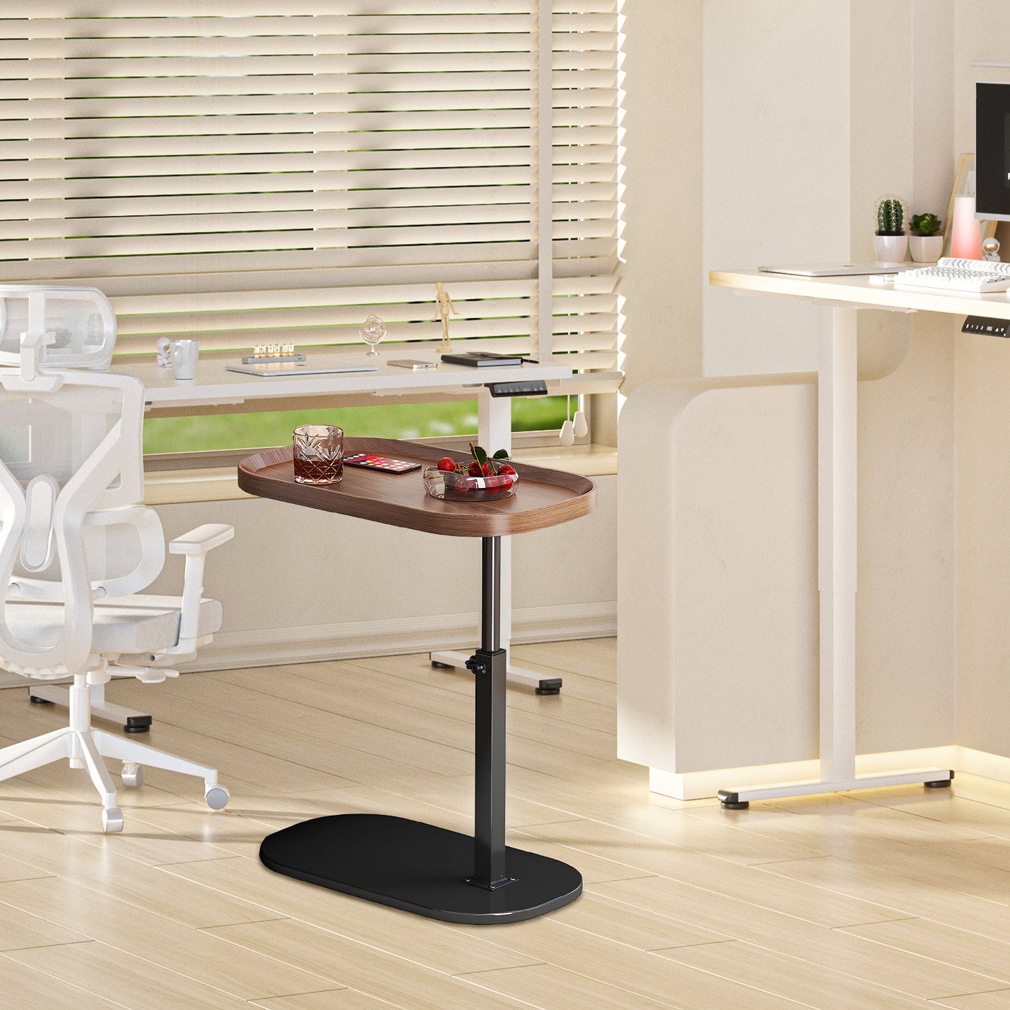 Height Adjustable Rotatable Home Office Desk Easy Clean Side Table