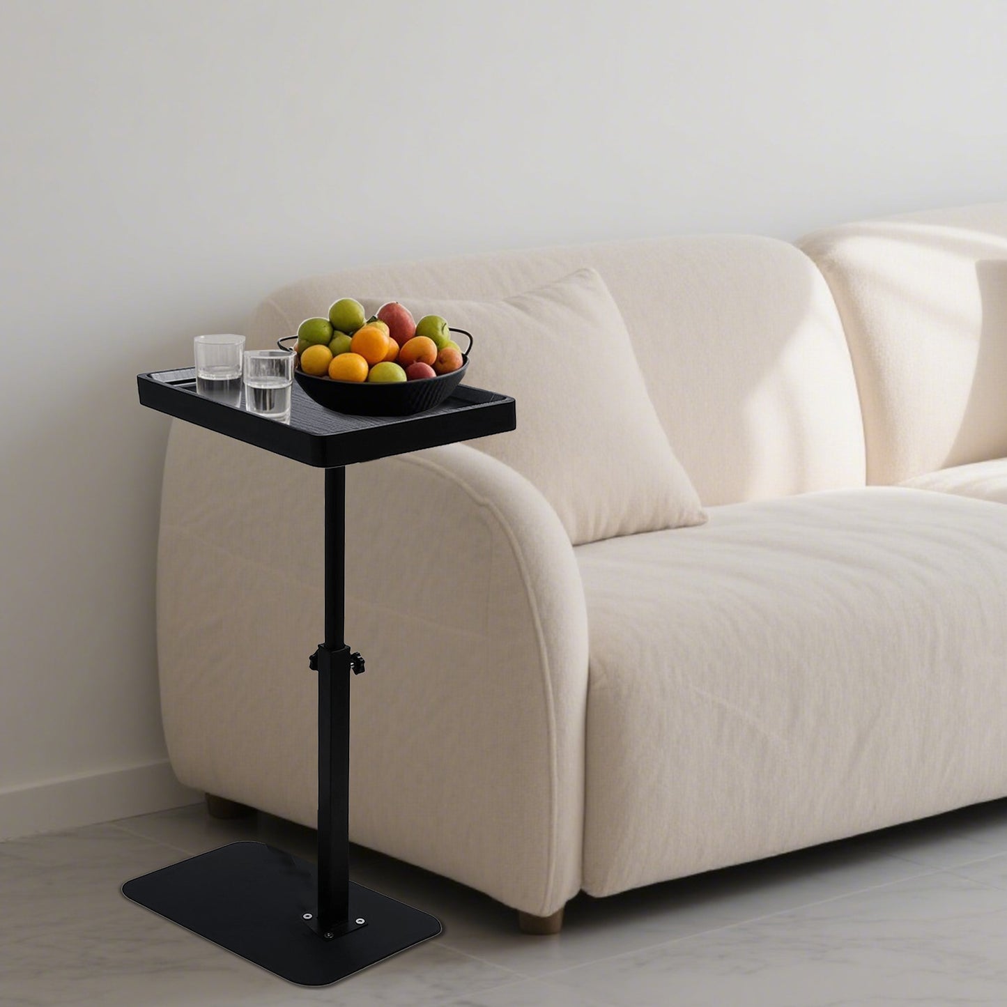 Adjustable Laptop Desk Rolling Cart Overbed Bedside Table 360° Rotatable