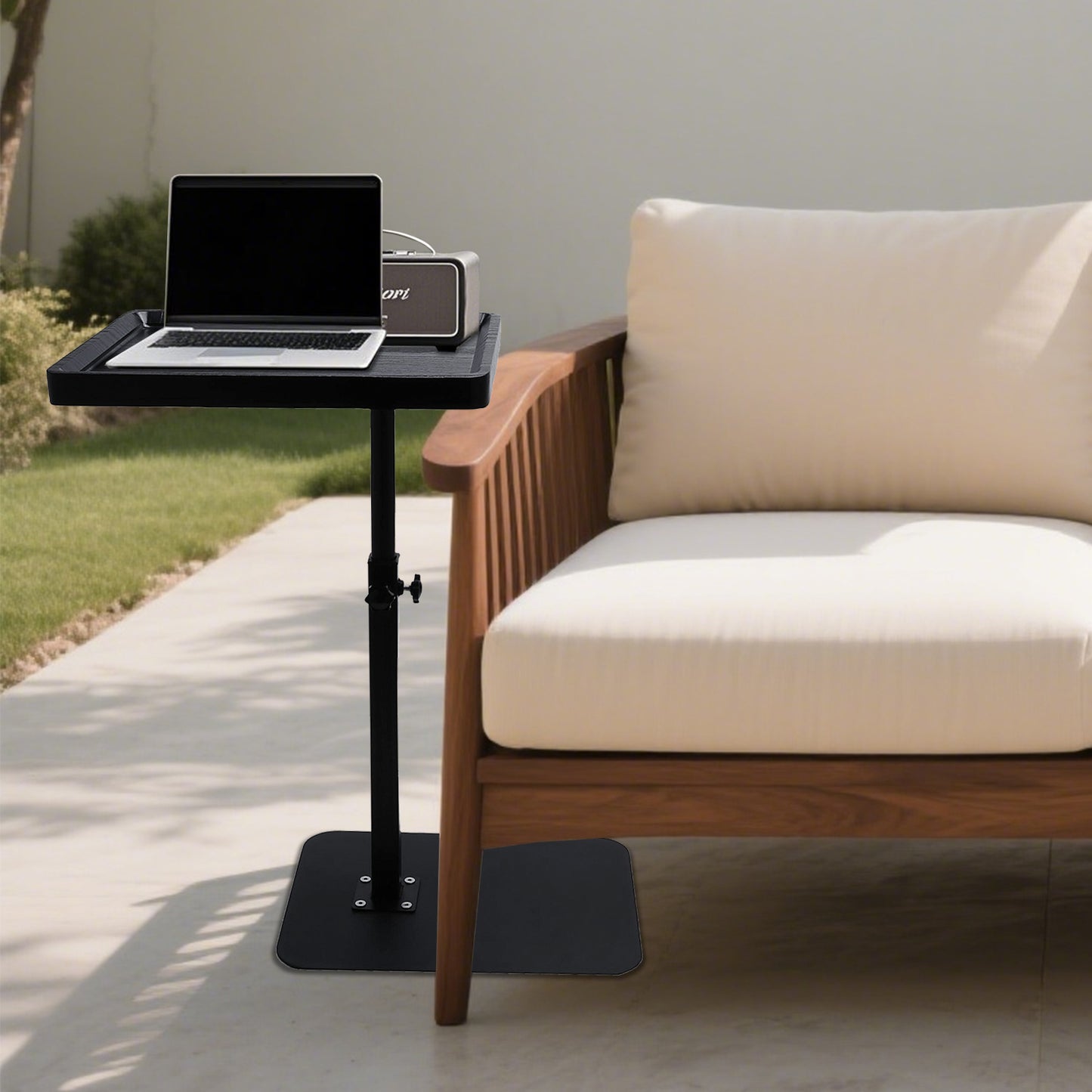 Adjustable Laptop Desk Rolling Cart Overbed Bedside Table 360° Rotatable