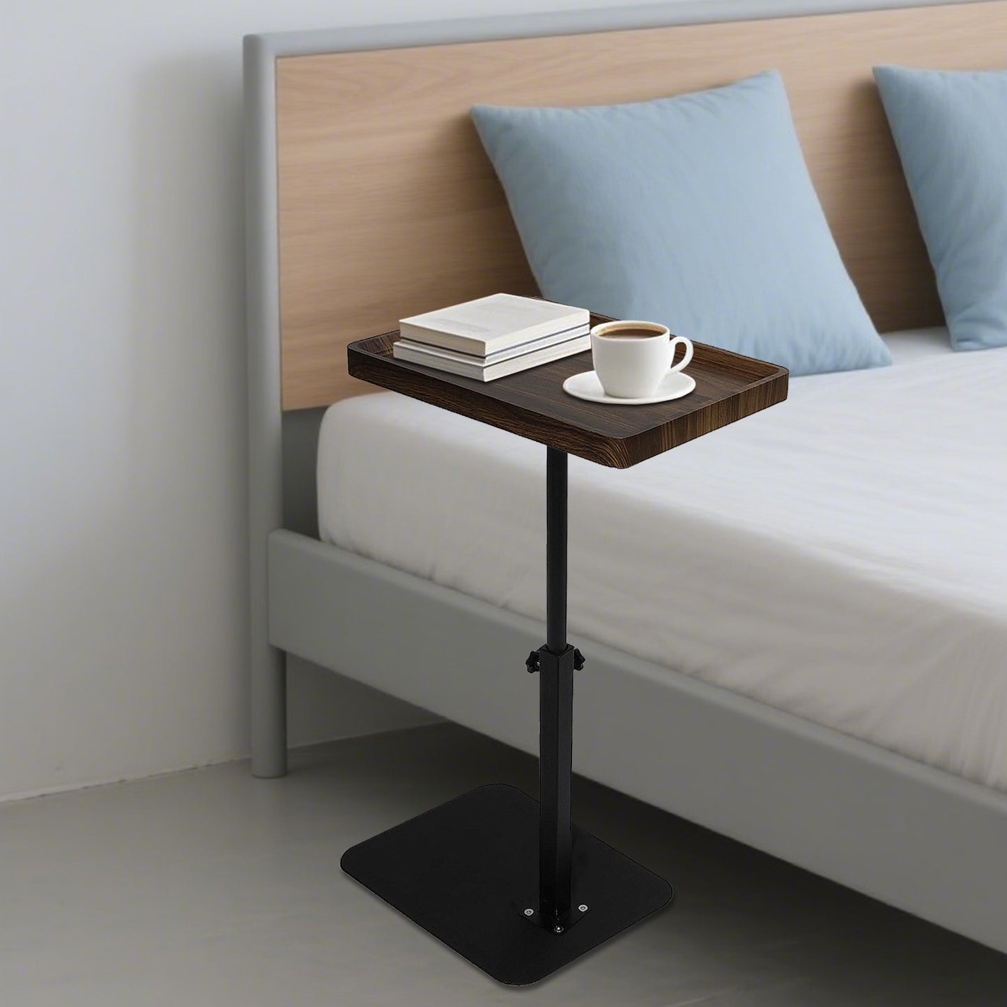 Adjustable Laptop Desk Rolling Cart Overbed Bedside Table 360° Rotatable