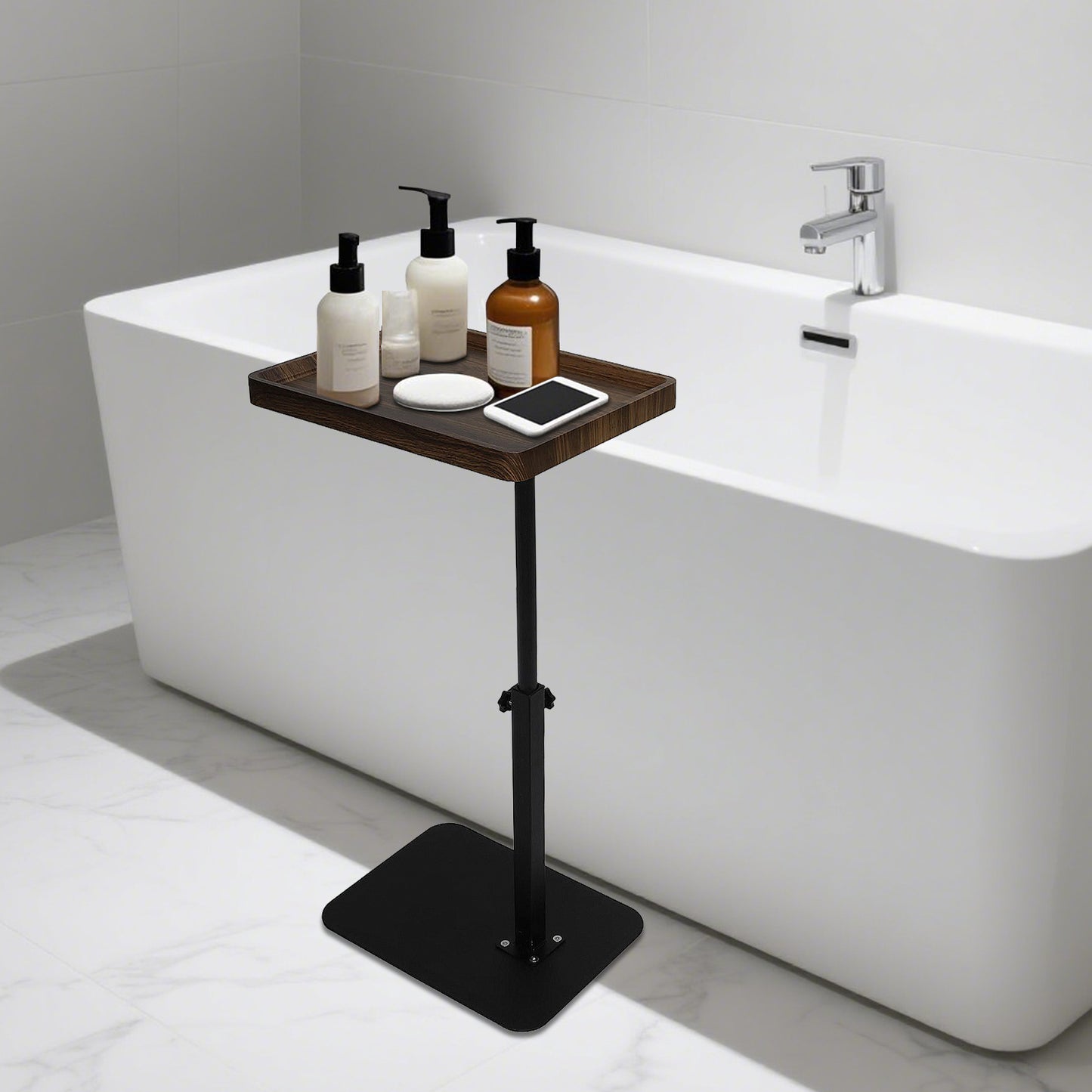 Adjustable Laptop Desk Rolling Cart Overbed Bedside Table 360° Rotatable