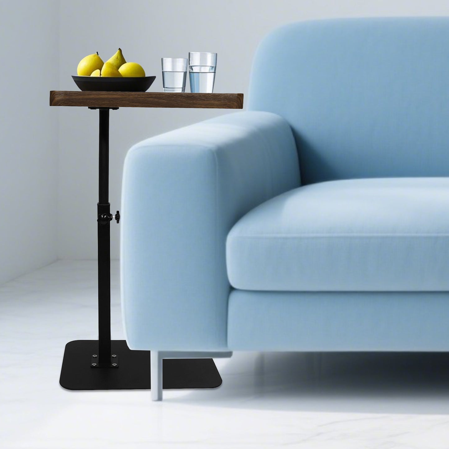 Adjustable Laptop Desk Rolling Cart Overbed Bedside Table 360° Rotatable