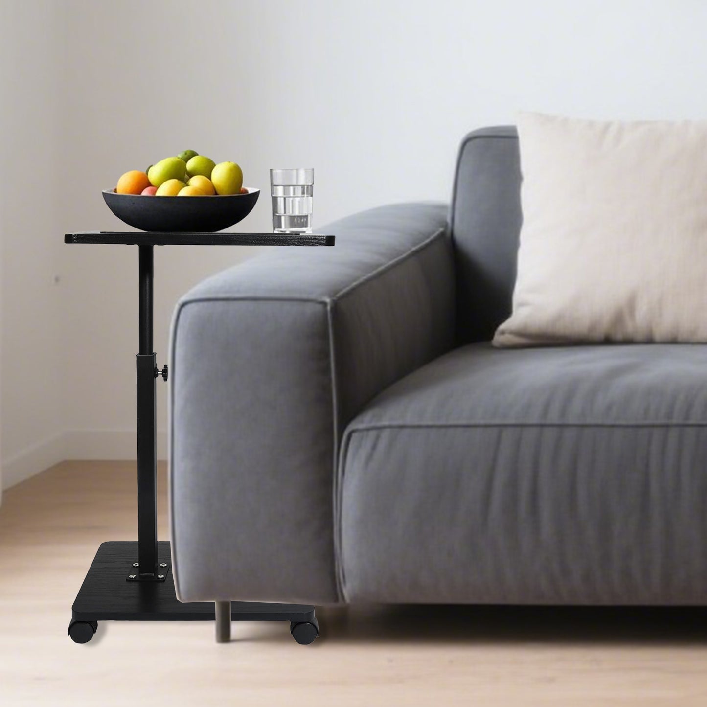 Adjustable Laptop Desk Rolling Cart Overbed Bedside Table 360° Rotatable