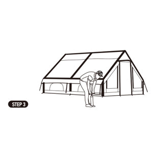 Large Inflatable Camping Tent Easy Setup Portable Tent with Hand Pump