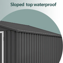Ljustra 4x8 Metal Outdoor Storage Shed Waterproof Garden Cabinet
