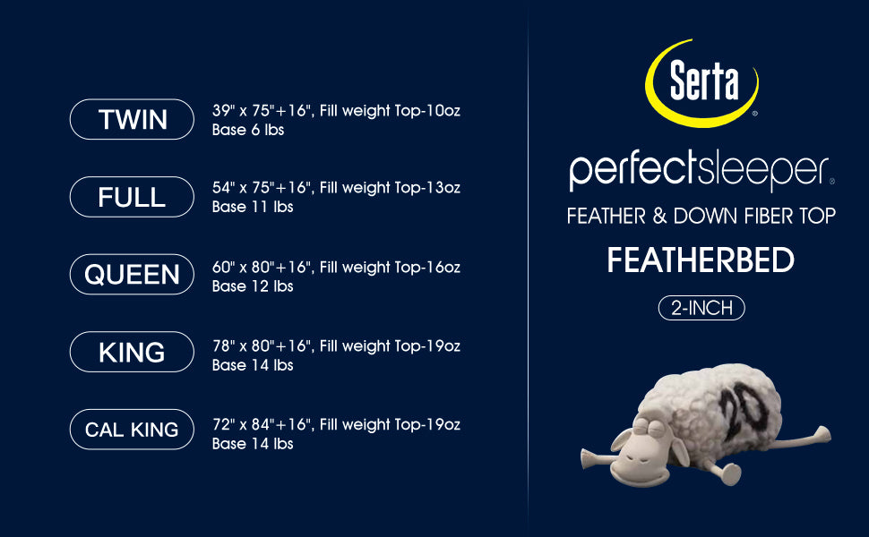 Ljustra Feather and Down Fiber Mattress Topper King Size Ultra Soft