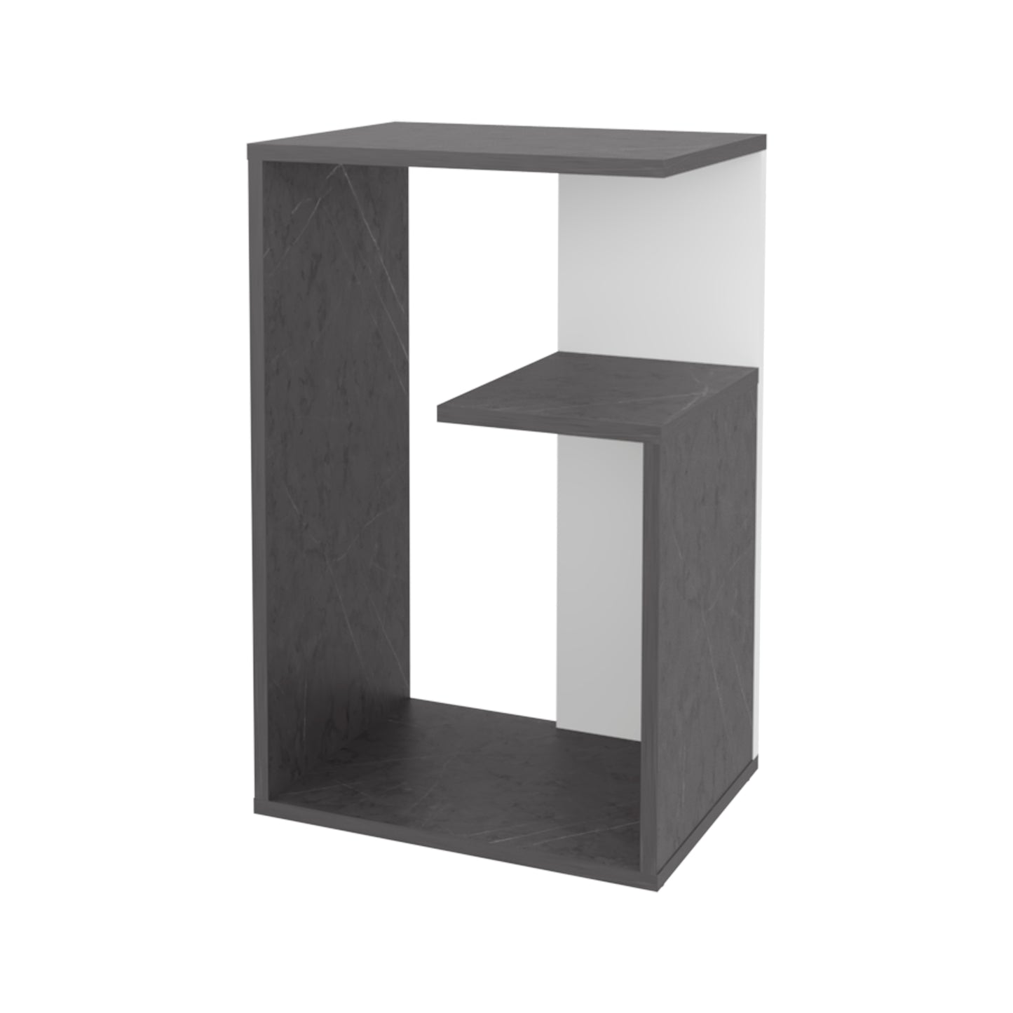 Side Table with Open Storage Compact Design for Living Room Bedroom