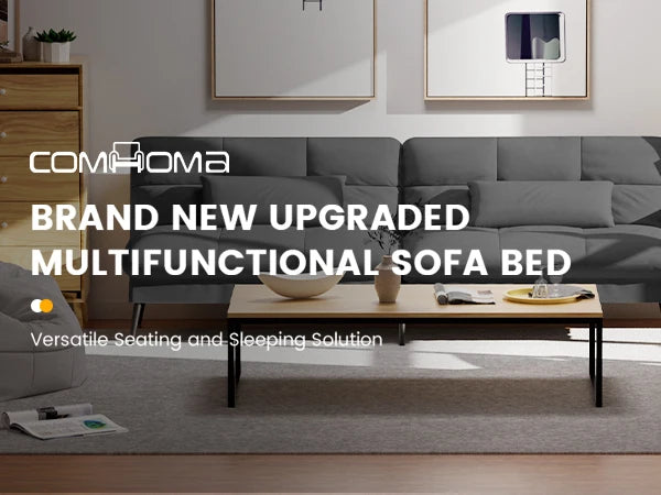 Ljustra Convertible Futon Sofa Bed Modern Adjustable Backrest Living Room