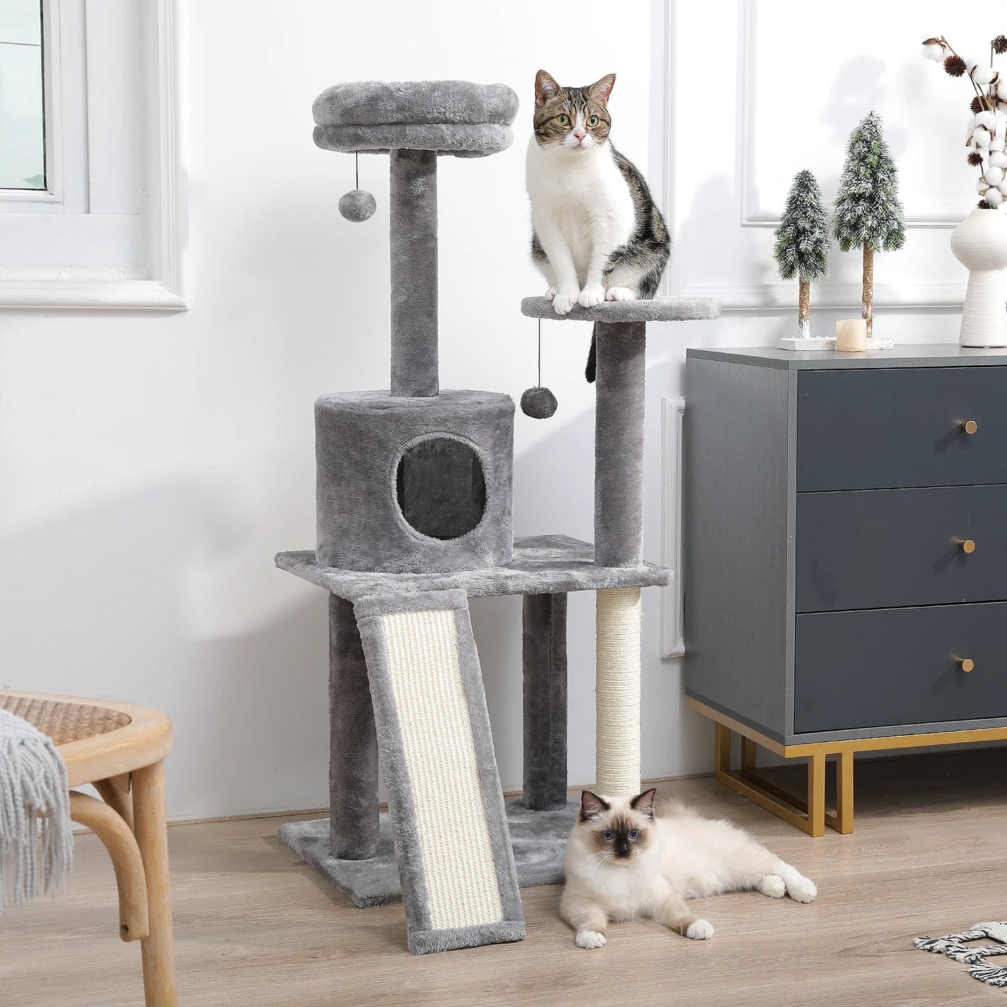 Pet Cat Tree Tower Condo Scratching Post Activity House for Cats
