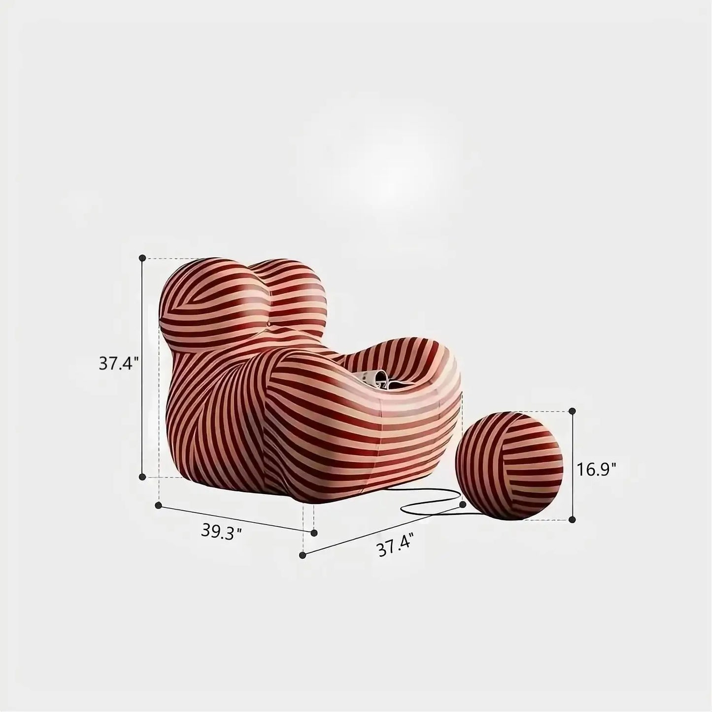 Ljustra Lazy Sofa Lounge Single Chaise Bean Bag Recliner Armchair