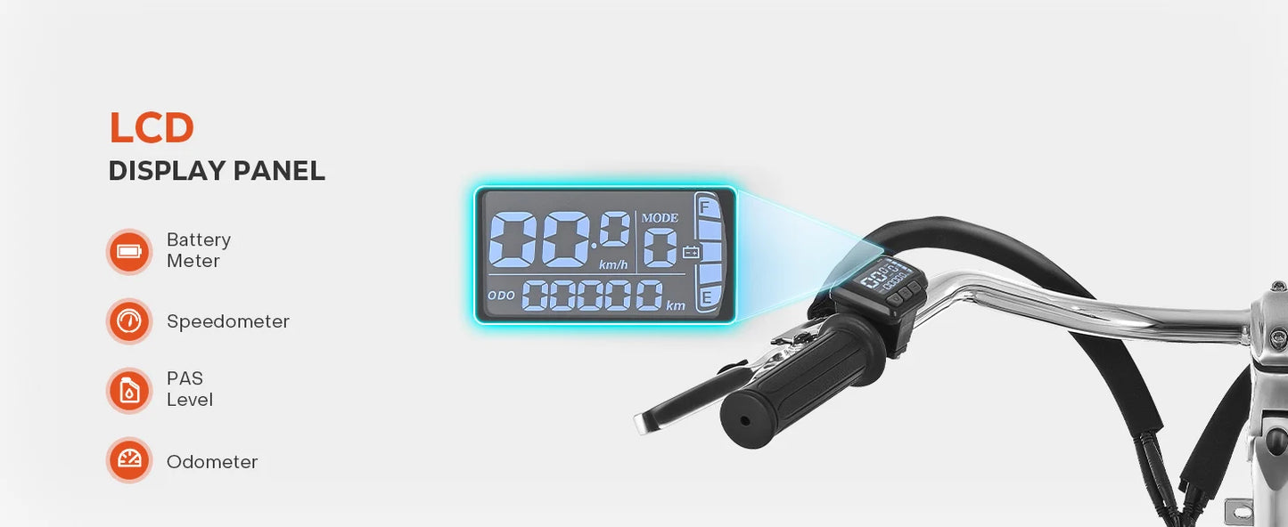 24'' 26'' Electric Tricycle for Adults 350W Motor 7 Speed Trike