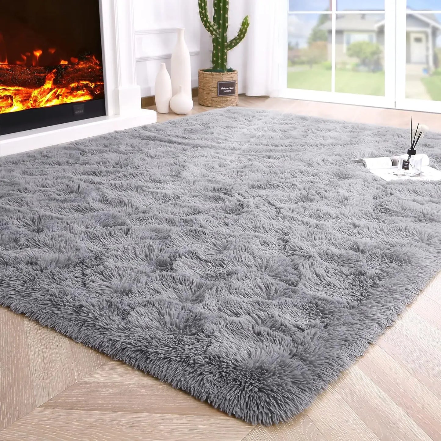 Fluffy Area Rugs for Bedroom Living Room Soft Fuzzy Non Slip Carpet