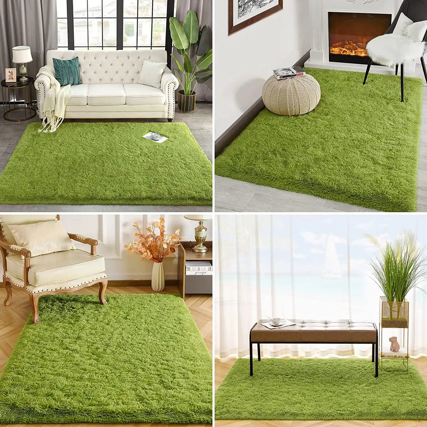 Fluffy Area Rugs for Bedroom Living Room Soft Fuzzy Non Slip Carpet