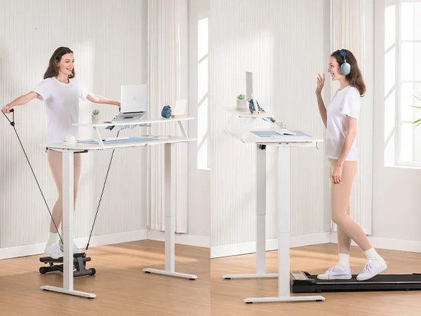 Electric Standing Desk with Drawers Adjustable Ergonomic Home Office