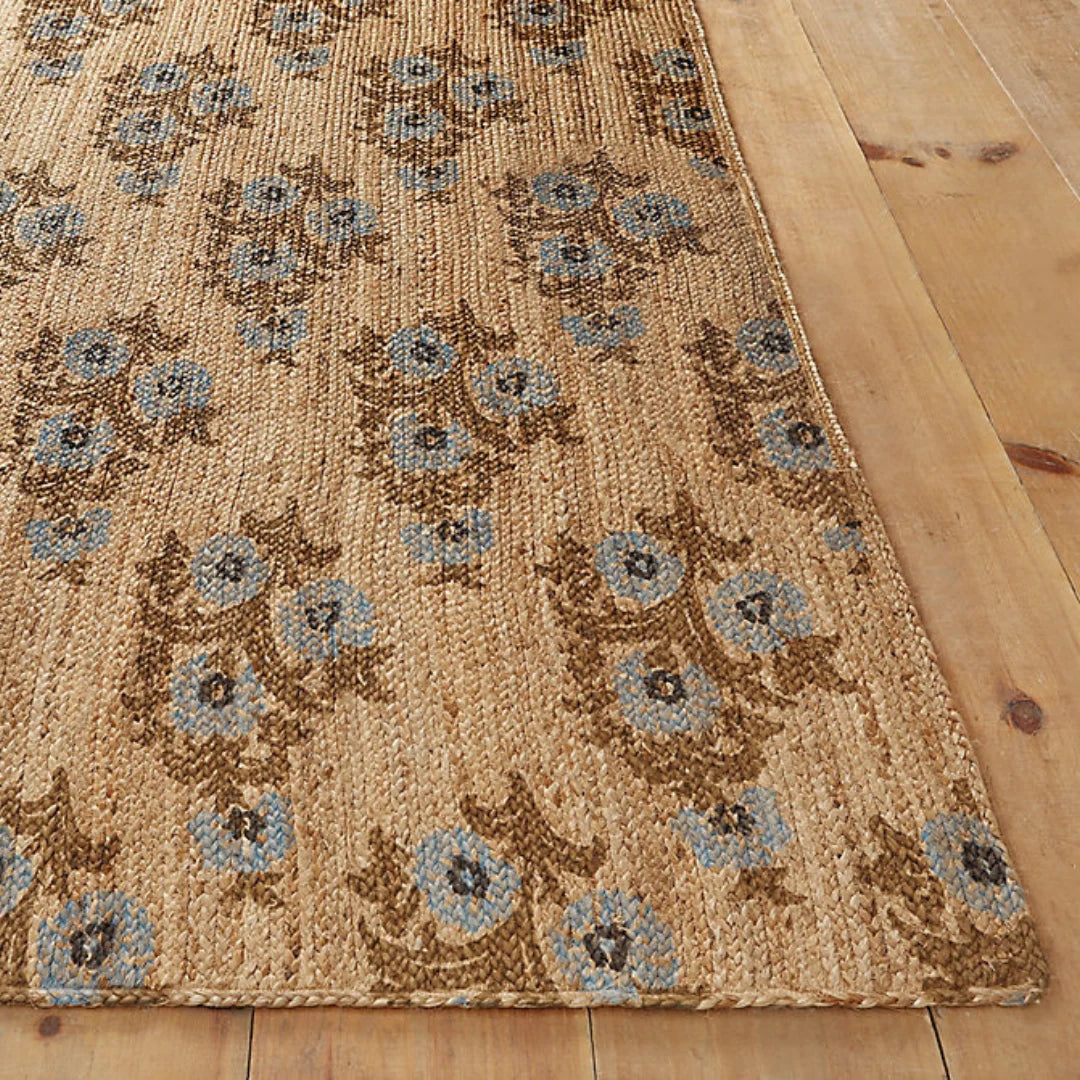 Eco-Friendly Jute Area Rug 3' x 5' Natural Fiber for Living Room Bedroom