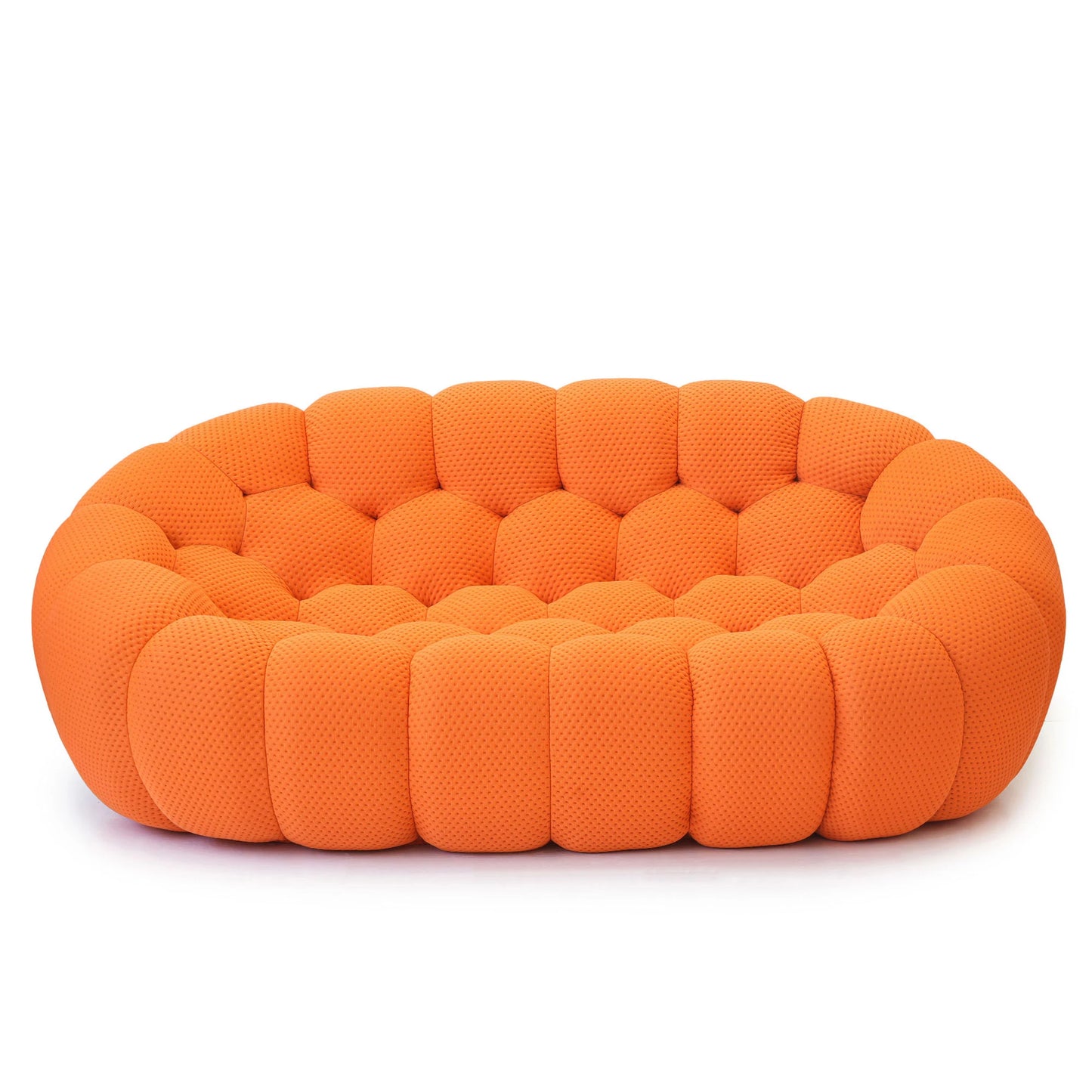 Ljustra Modern Comfy Floor Couch Lazy Sofa 3D Honeycomb Curved Loveseat
