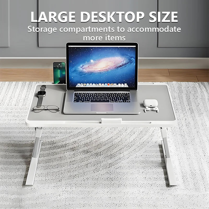 Adjustable Foldable Bedside Table Laptop Desk for Students Home Office