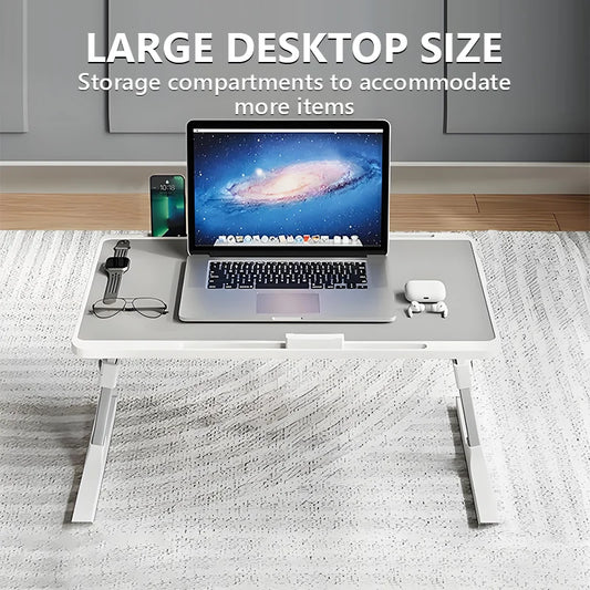 Adjustable Foldable Bedside Table Laptop Desk for Students Home Office