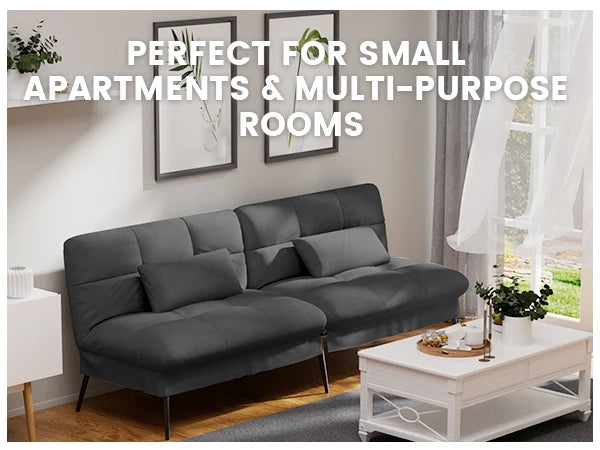 Ljustra Convertible Futon Sofa Bed Modern Adjustable Backrest Living Room