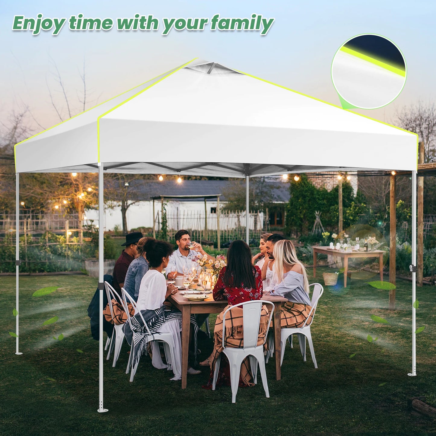 10x10 FT Pop Up Canopy Tent Waterproof Outdoor Event Party Tent