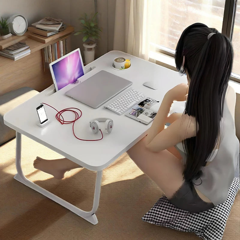 Multi-functional Folding Desk Laptop Table Space-Saving Bay Window Desk