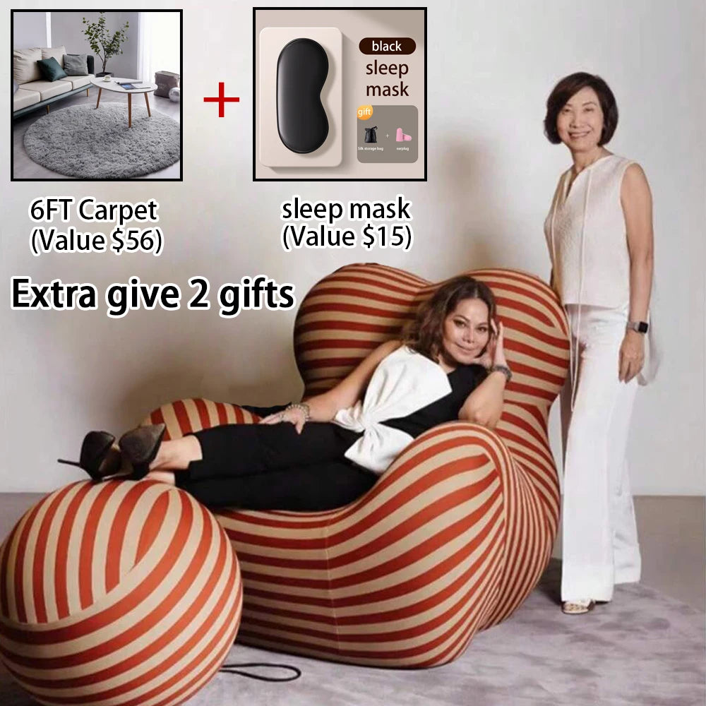 Ljustra Lazy Sofa Lounge Single Chaise Bean Bag Recliner Armchair