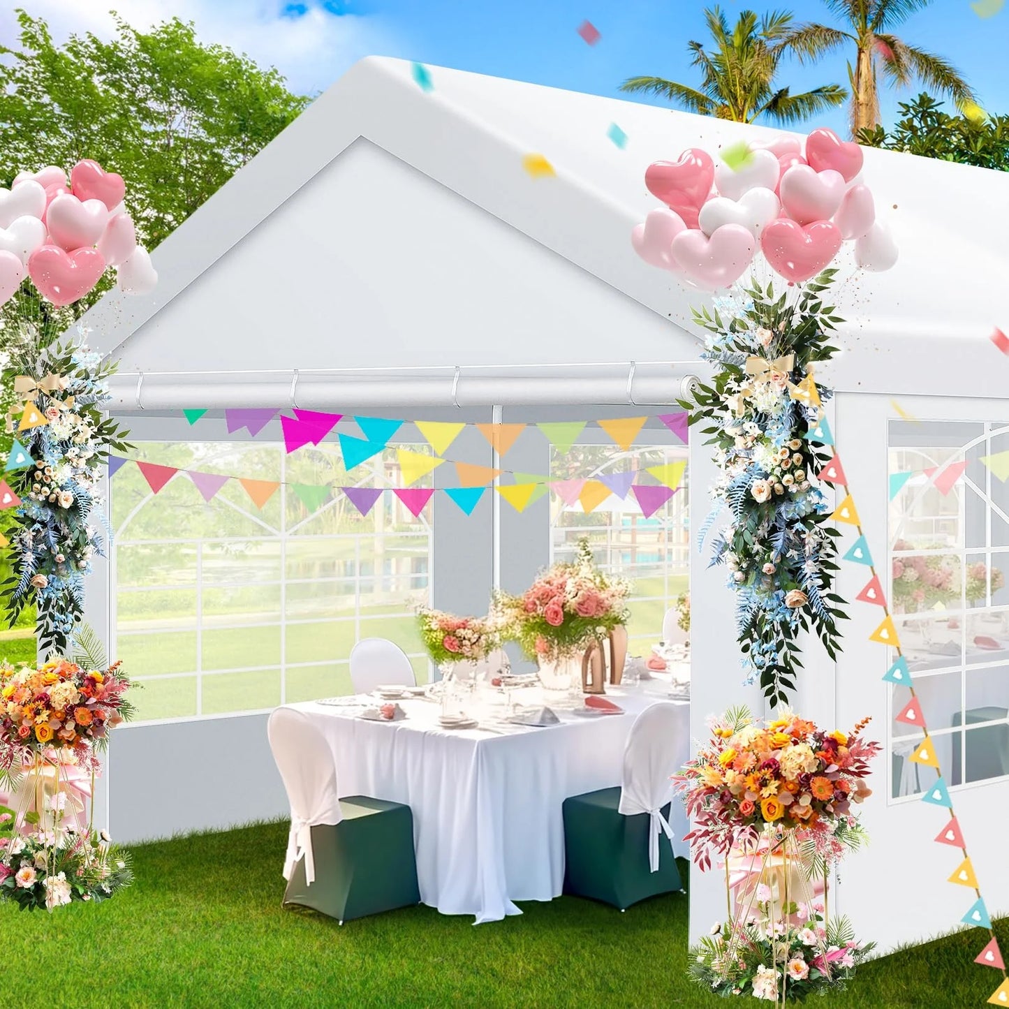 10x20ft Heavy Duty Party Tent Canopy Waterproof Wedding Event Tent