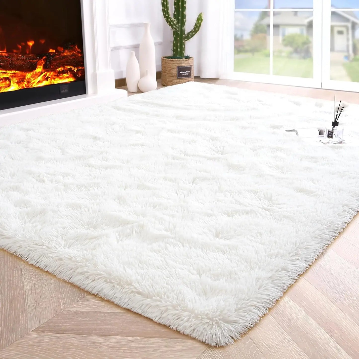 Fluffy Area Rugs for Bedroom Living Room Soft Fuzzy Non Slip Carpet