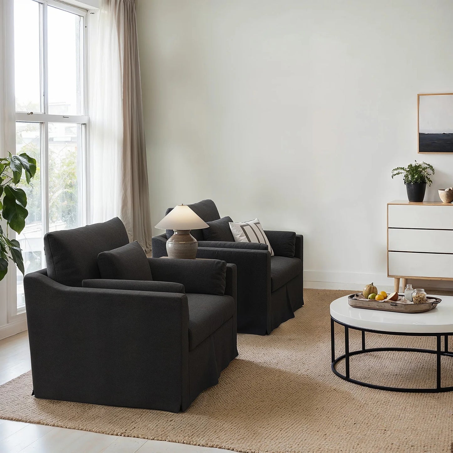 Ljustra Luxury Living Room Sofa Comfortable Couch Washable Cover