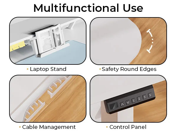 Electric Standing Desk with Drawers Adjustable Ergonomic Home Office