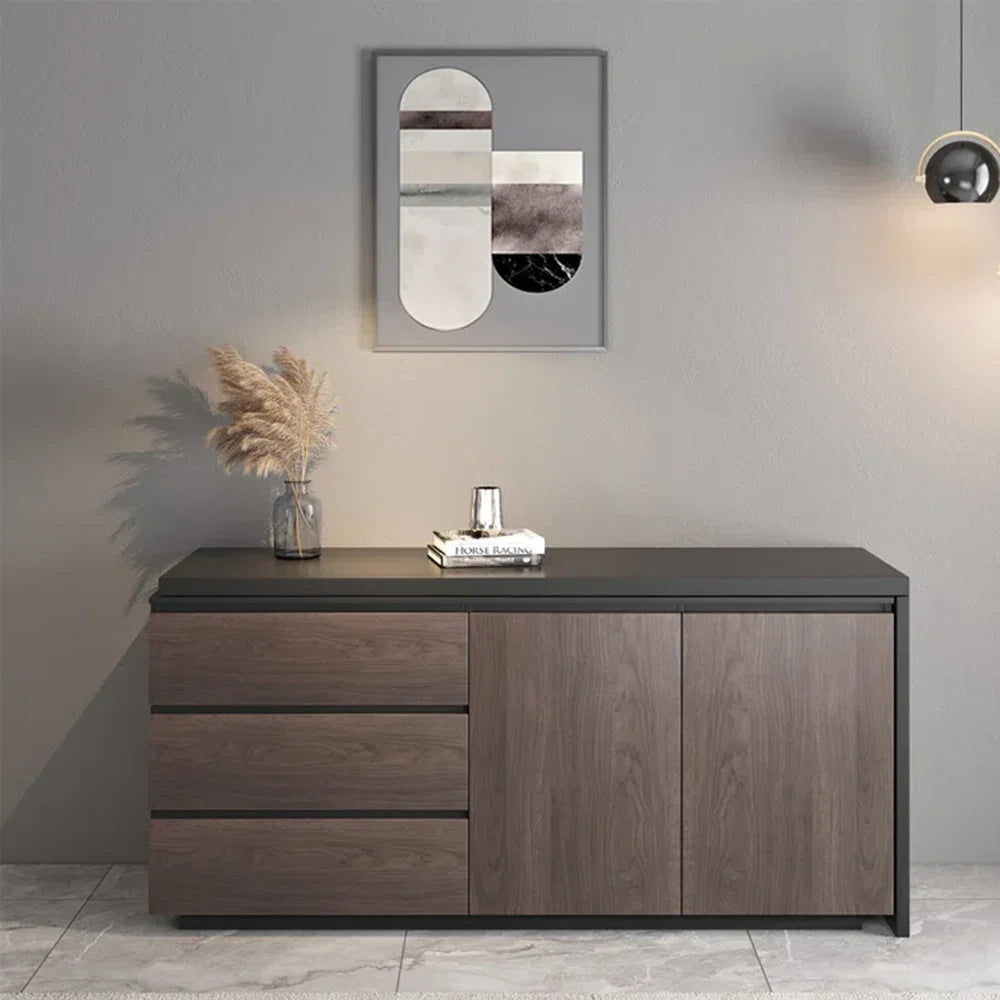 Multifunctional Expandable Desk with Drawers Modern Office Furniture