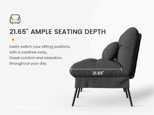 Ljustra Convertible Futon Sofa Bed Modern Adjustable Backrest Living Room