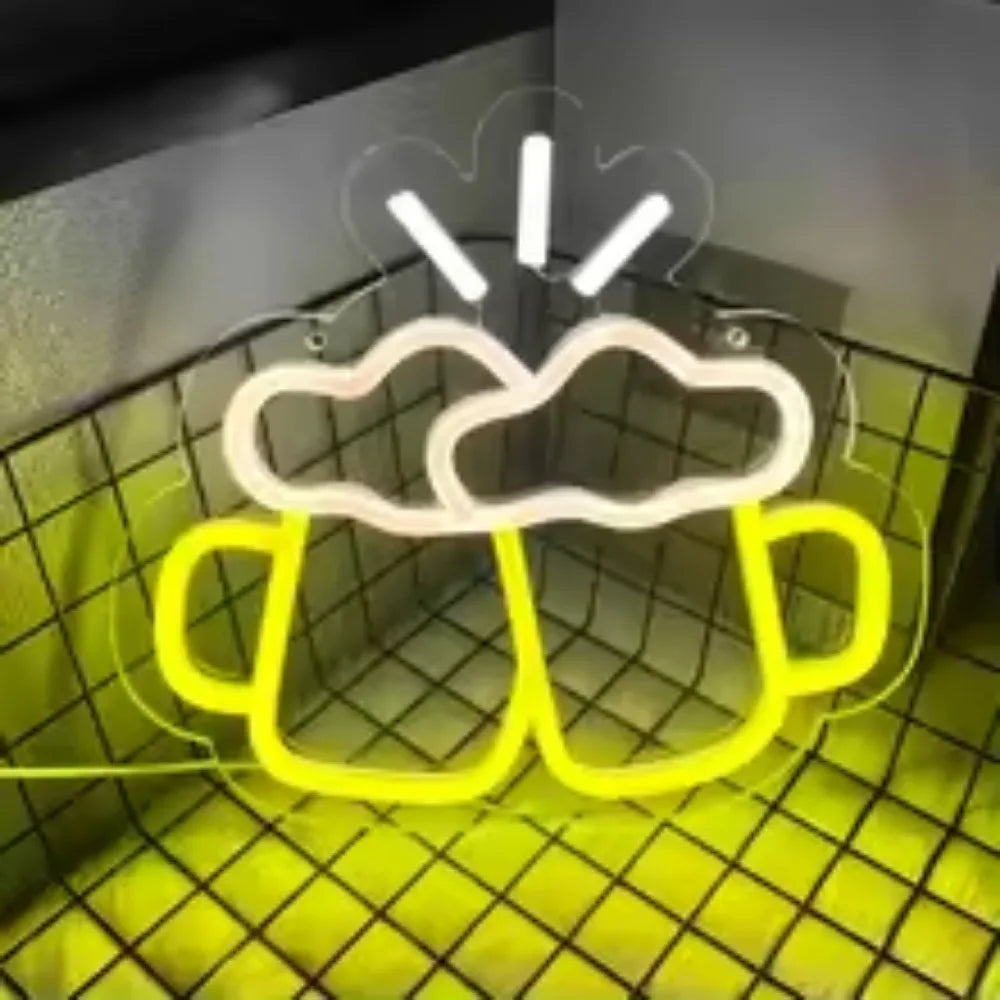 Cheers Neon Sign LED Wall Decoration for Home Bar Club Party