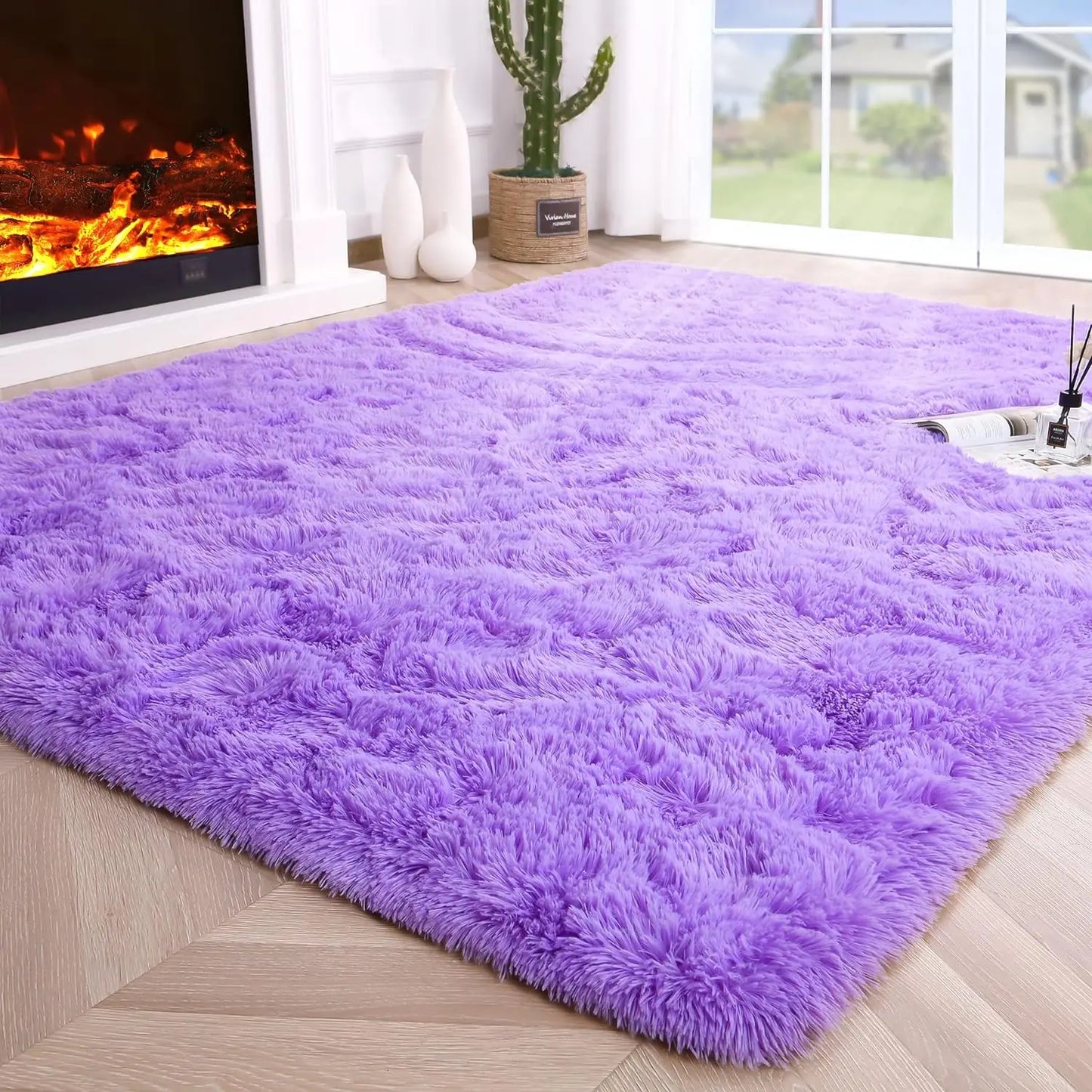 Fluffy Area Rugs for Bedroom Living Room Soft Fuzzy Non Slip Carpet