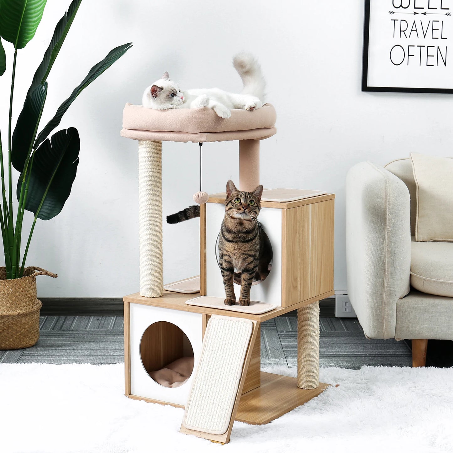 Pet Cat Tree Tower Condo Scratching Post Activity House for Cats