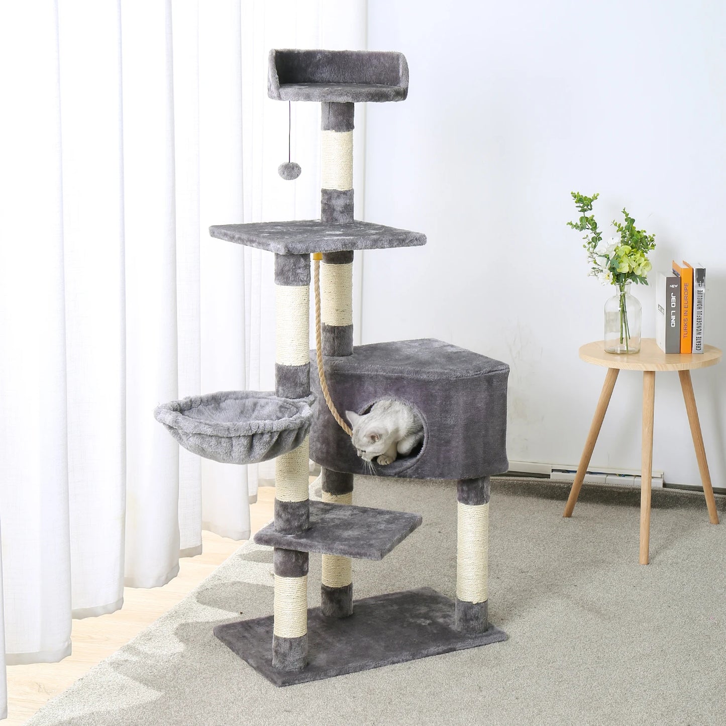 Pet Cat Tree Tower Condo Scratching Post Activity House for Cats