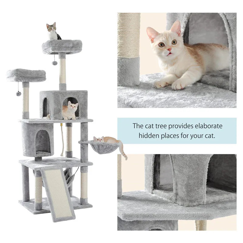 Luxury Cat Climbing Frame Multi-Layer Scratching Post Playground