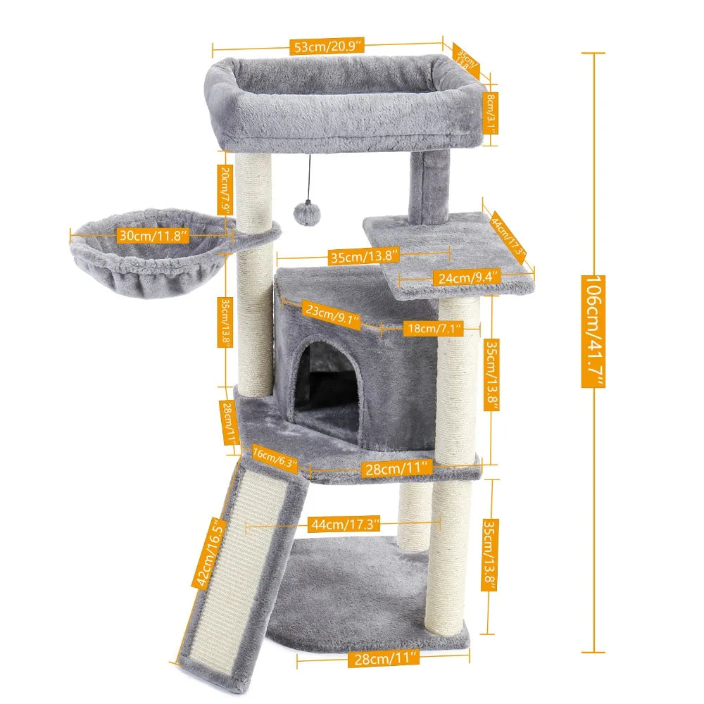 Pet Cat Tree Tower Condo Scratching Post Activity House for Cats