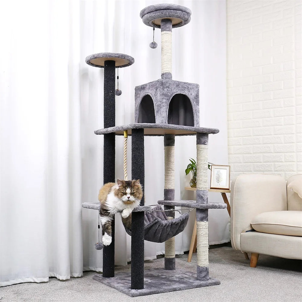 Luxury Cat Climbing Frame Multi-Layer Scratching Post Playground