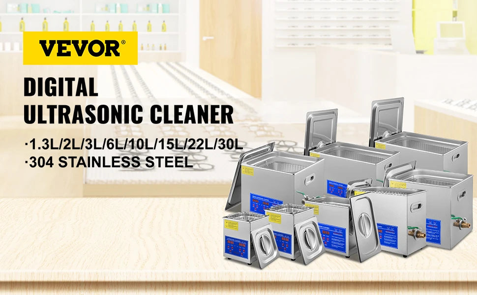 **** Ljustra Ultrasonic Cleaner 1.3-30L Powerful Digital Jewelry Washing Machine