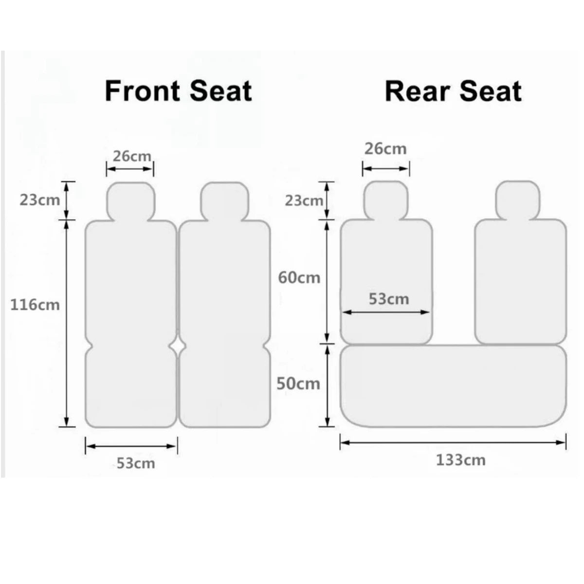 11Pcs Deluxe PU Leather Waterproof 5 Seater Car Seat Cover Set