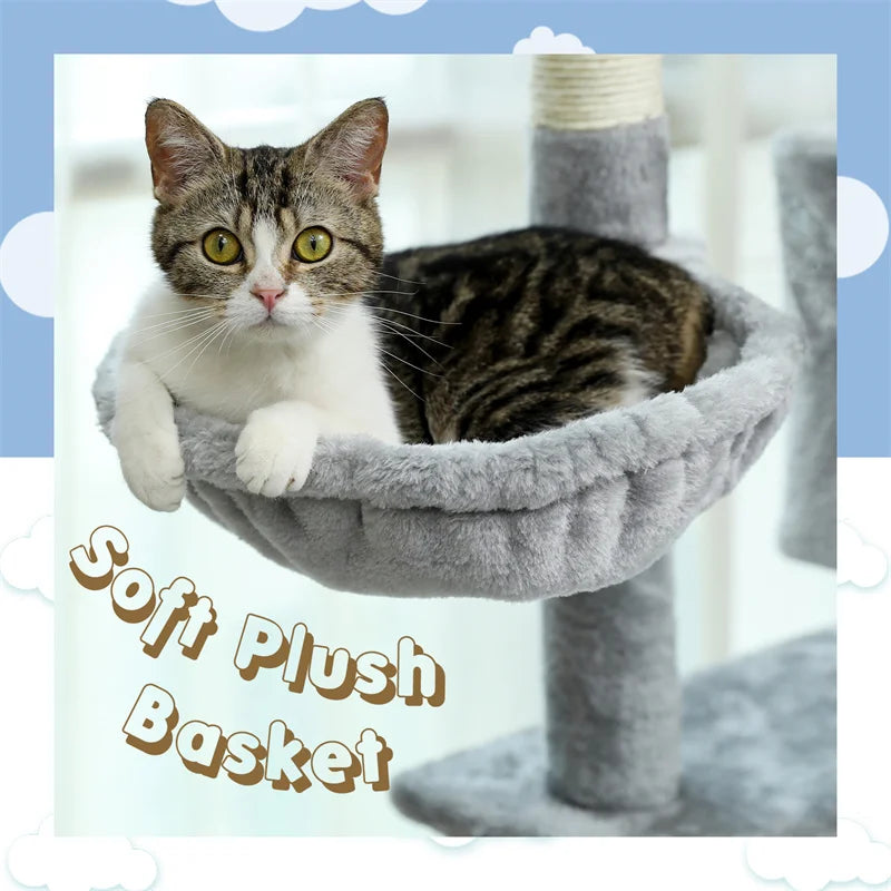 Pet Cat Tree Tower Condo Scratching Post Activity House for Cats