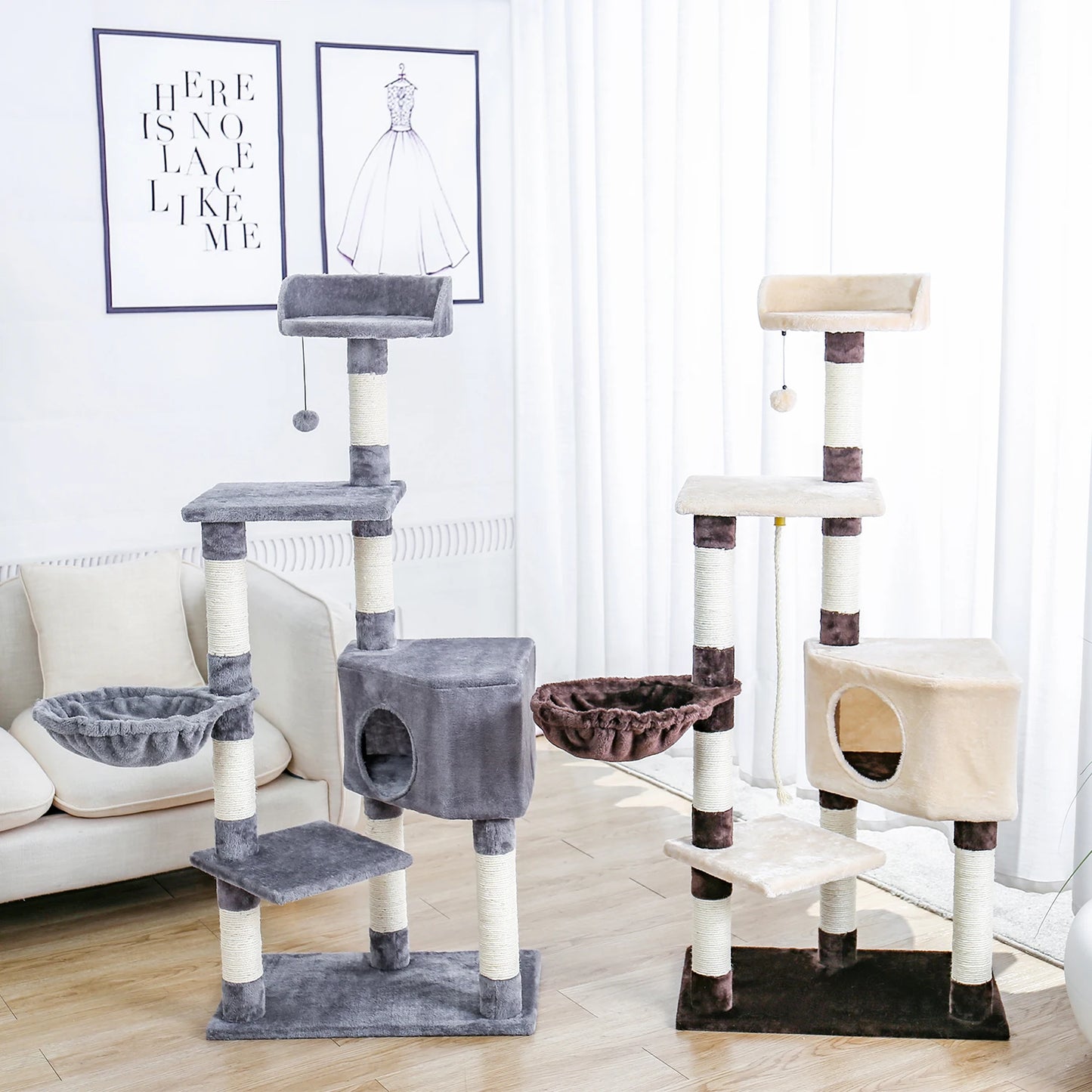 Pet Cat Tree Tower Condo Scratching Post Activity House for Cats