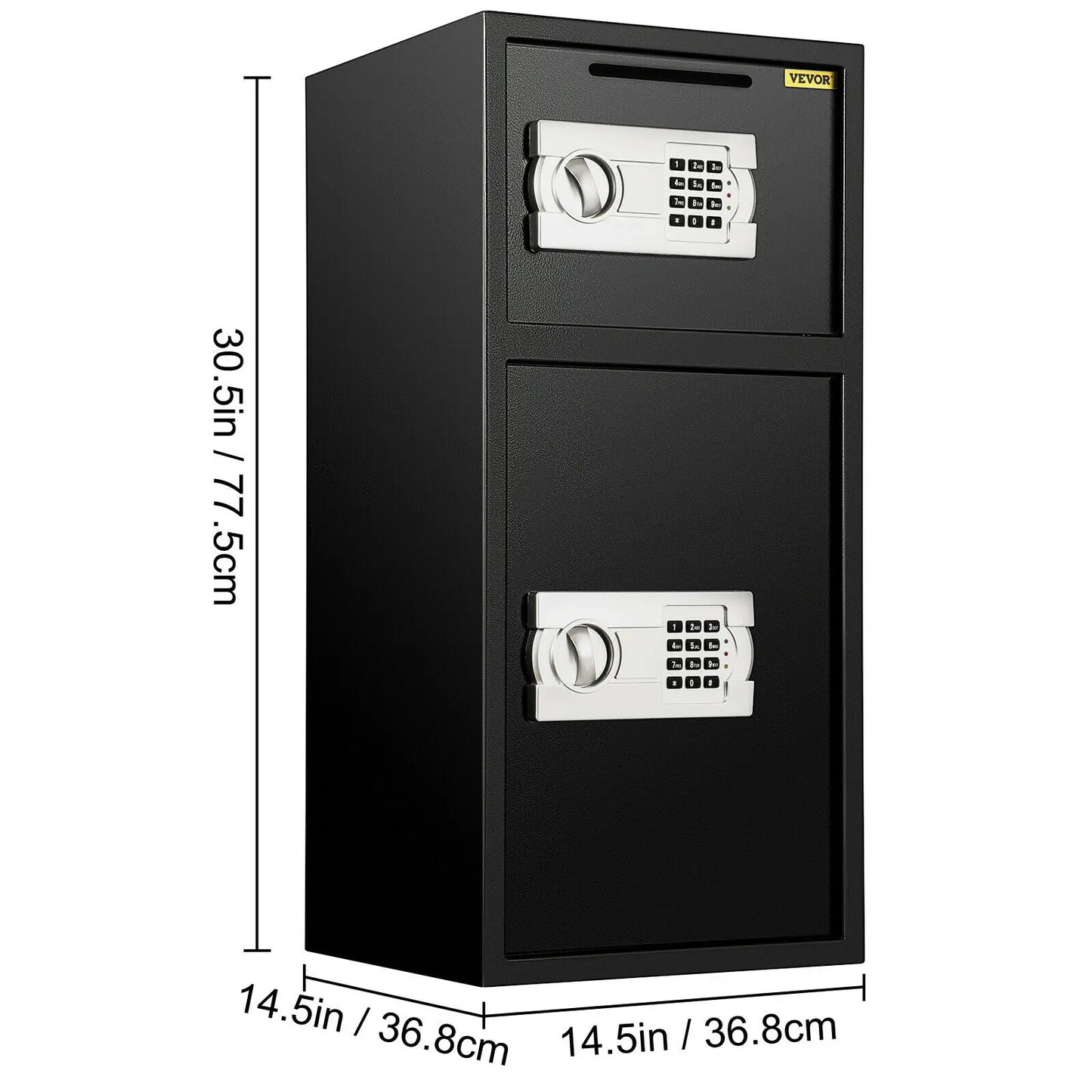 Ljustra 33 Inch Double Door Safe Deposit Box Electronic Lock Hidden Piggy Bank