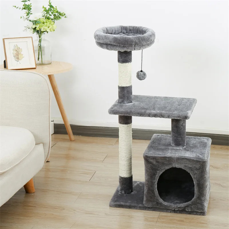 Luxury Cat Climbing Frame Multi-Layer Scratching Post Playground