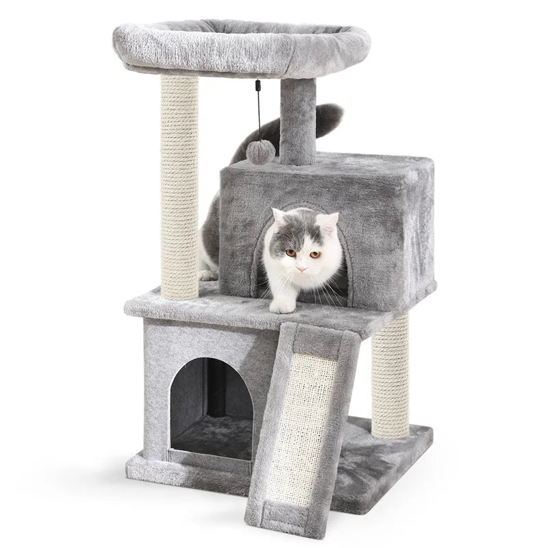 Luxury Cat Climbing Frame Multi-Layer Scratching Post Playground
