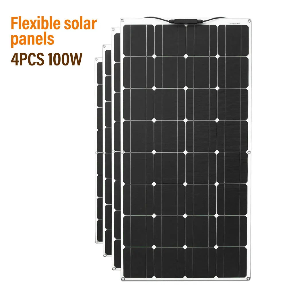 100 Watt Flexible Solar Panel Monocrystalline 12V 24V Battery Charger