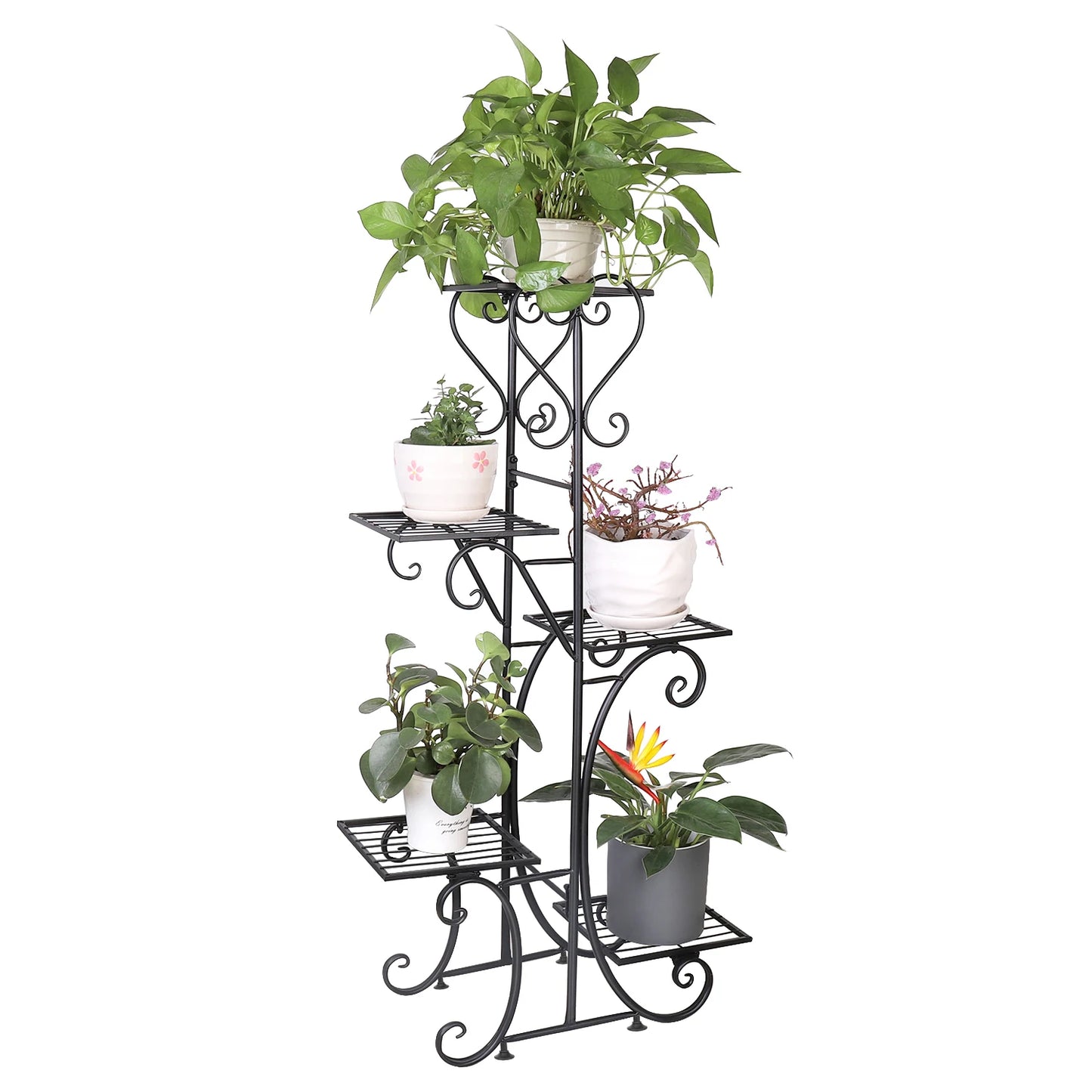 5 Tier Tall Indoor Outdoor Plant Stand Metal Flower Pot Display Rack