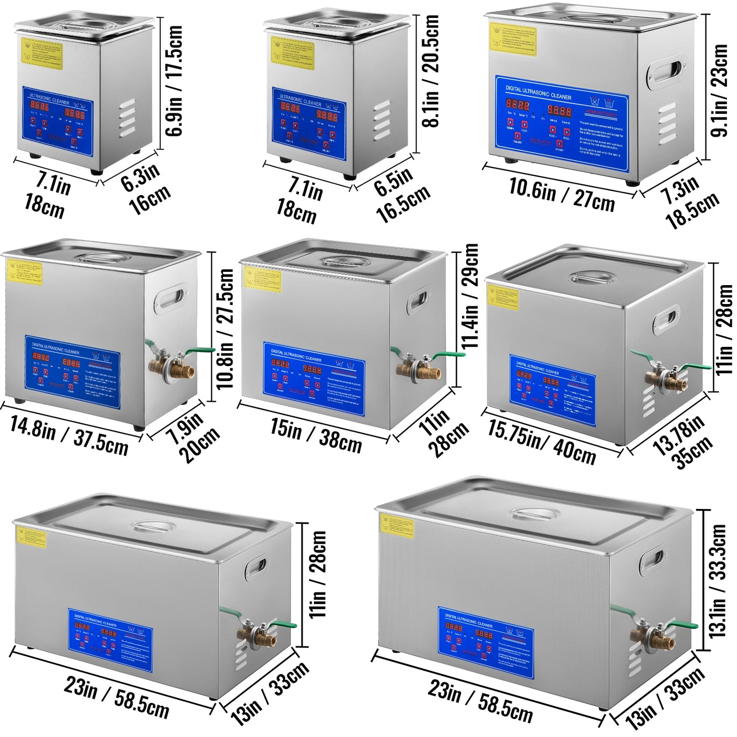 **** Ljustra Ultrasonic Cleaner 1.3-30L Powerful Digital Jewelry Washing Machine